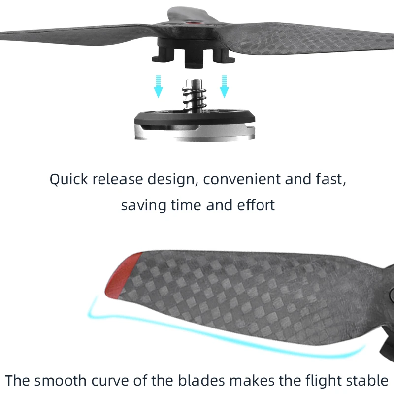 

Mute Noise Reduction Paddle 3-Leaf Paddles Carbon Fiber Propeller Props for DJI FPV Drone Accessories