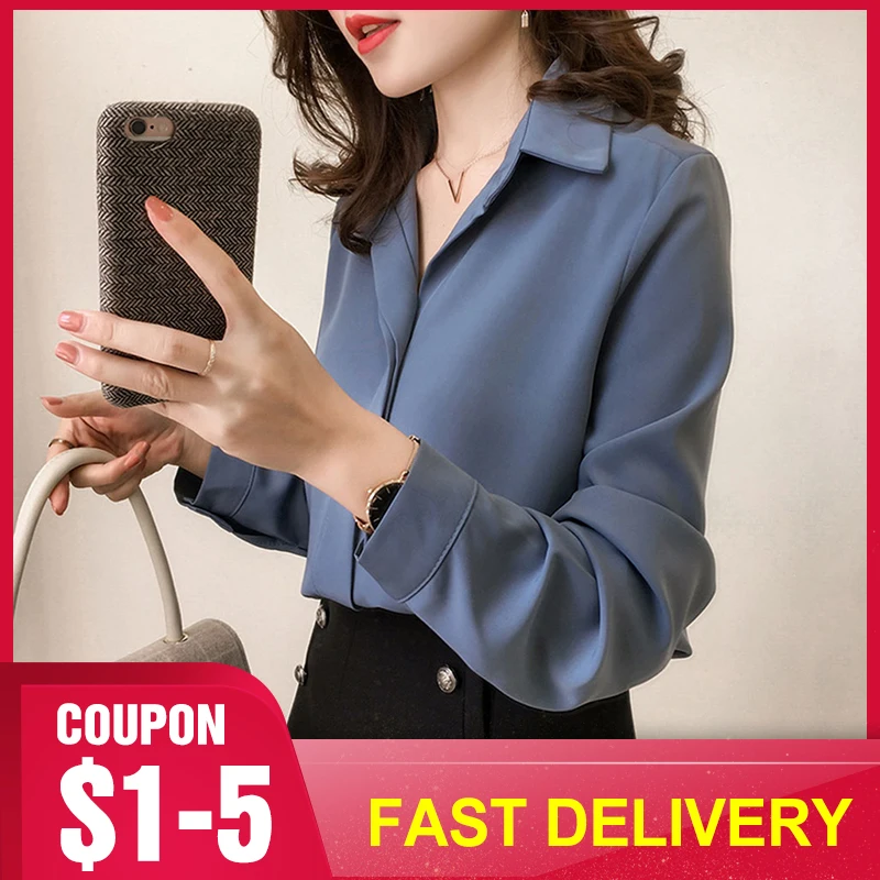 Весенняя женская блузка Новинка в Корейском стиле Одежда простом повседневном с