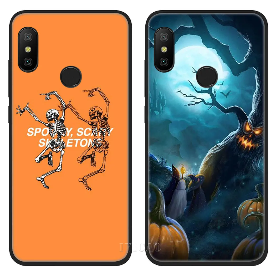 Halloween Witch Horror Soft Silicone Case for Xiaomi Mi A3 Pro A2 Lite A1 5X 6X MAX 3 Mix 2S F1 TPU Cover | Мобильные телефоны и