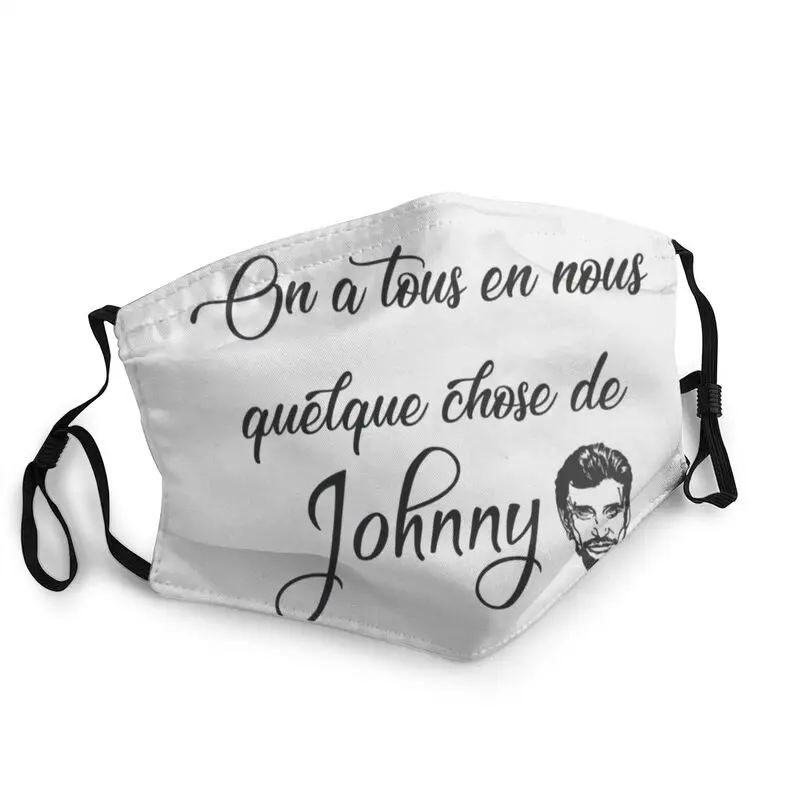 

Джонни Холлидей дышащая уход за кожей лица маска для взрослых рок французский Элвис дизайн Пылезащитная крышка респиратор Рот-муфельная пе...