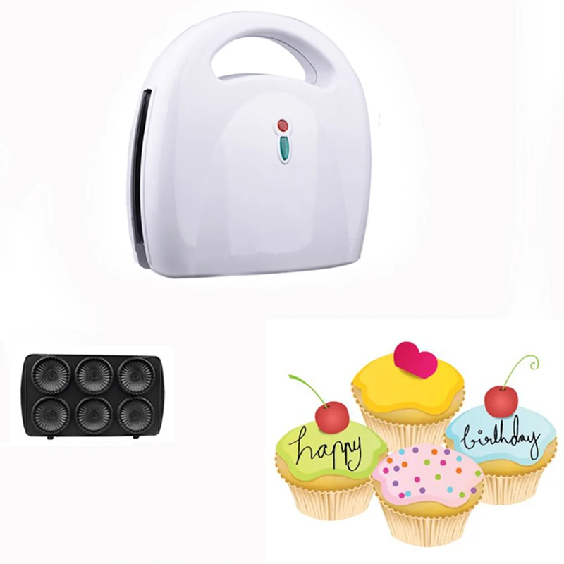 4 в 1 машина для завтрака печенья вафельница пончиков Снэк кемпинга помощник 750 Вт