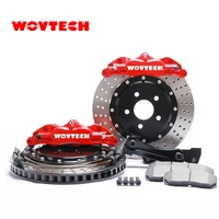 brake system wear resistant wov5200 4 pot red brake calipers with 330mm drilled disc for toyota camry front wheel 17 inch
