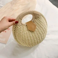 bag summer beach straw bag shell shaped for ladies womens fashion handbags handmade bohemian bali rattan handbags women purse