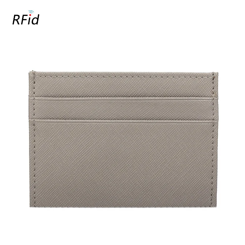 RFID коровья кожа милая Мода карамельный цвет визитница Женская Safiano Крест шаблон пикап пакет автобус футляр для удостоверения личности