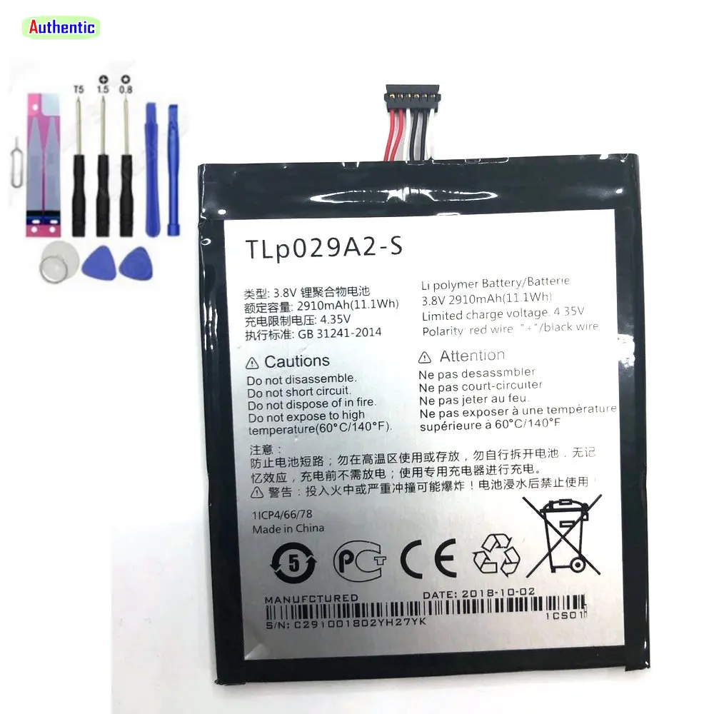 

Аккумулятор 3,8 в 2910 мА · ч, TLP029A2-S Втч, оригинальный аккумулятор для Alcatel One Touch Idol 3 I806 6045Y 6045K мобильный телефон, аккумулятор + Инструменты