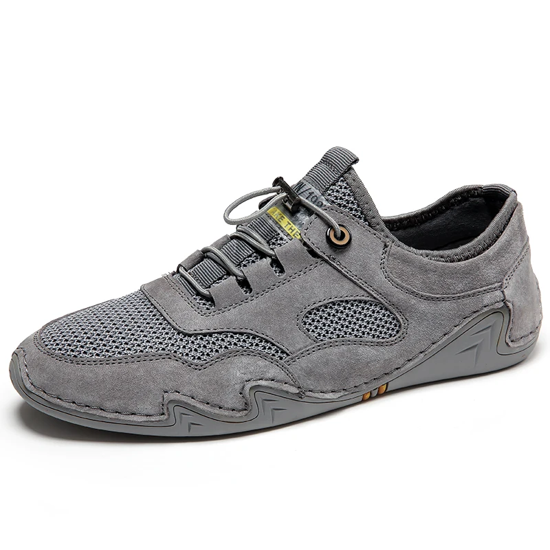 Мужская обувь модная повседневная 2020 г. летняя сетчатая кожаная мужские