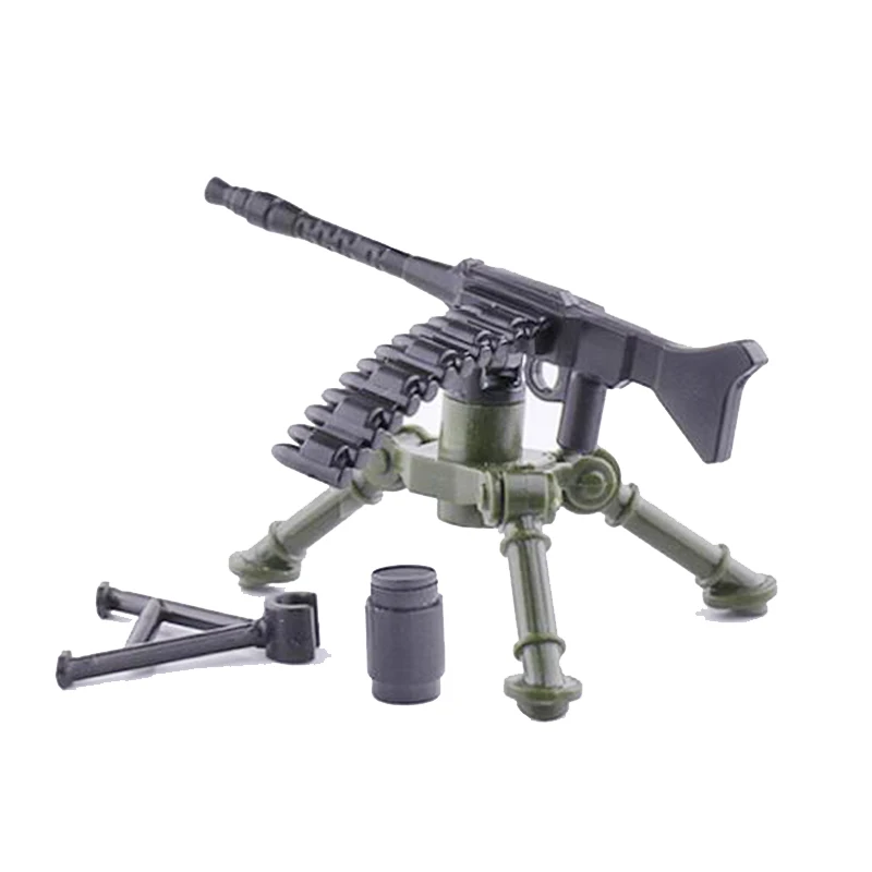 

5шт./лот военный MG34 тяжелый пулемет оружие Кирпичи Строительные блоки солдат армейская модель игрушки для детей B122