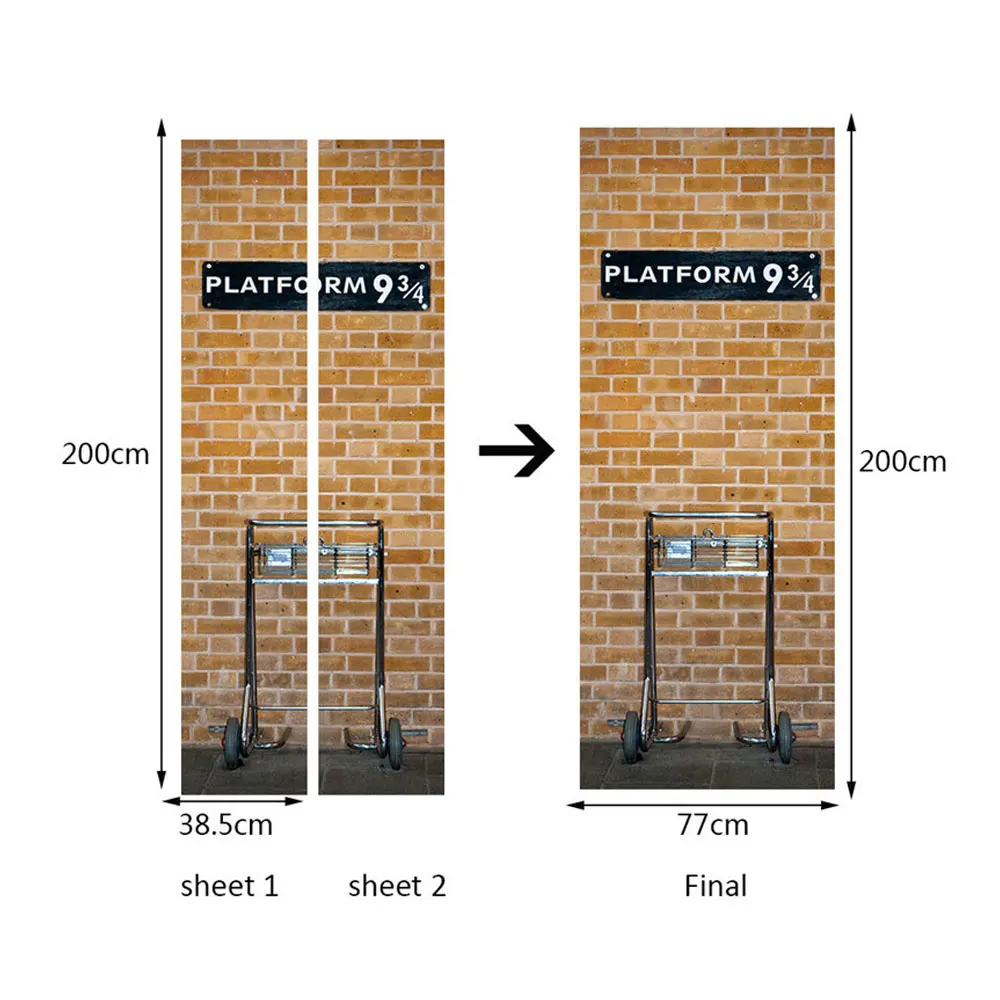 2 шт./компл. художественный декор для дверей на платформе дома Креативные 3D