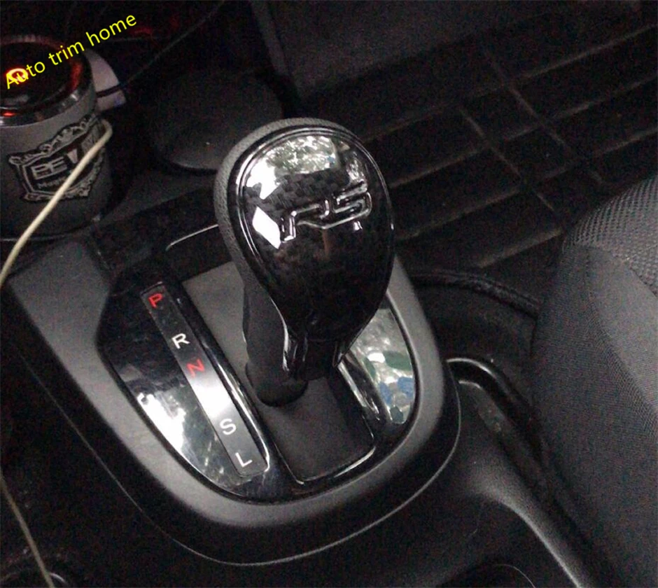 Lapetus Gear Shift Head Knob Handball Cover Trim Fit For Honda FIT JAZZ 2014 - 2019 Auto Accessories ABS Carbon Fiber Look | Автомобили и