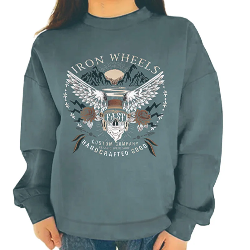 

Vintage Streetwear Letter Print Oversized Sweatshirts Women Long Sleeve Loose Casual Pullover Brand Fashion Tops Autumn 2021 New