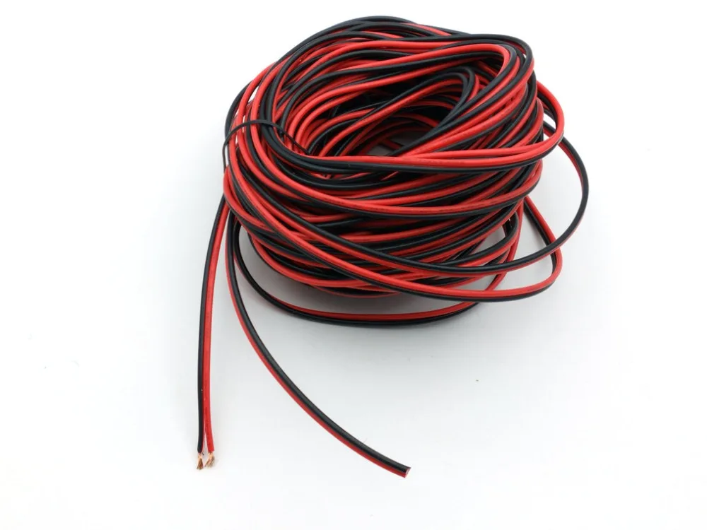 

1 Reel 10M 18AWG( RED BLACK ) ZIP WIRE CABLE COPPER 300V 80 degree centigrade