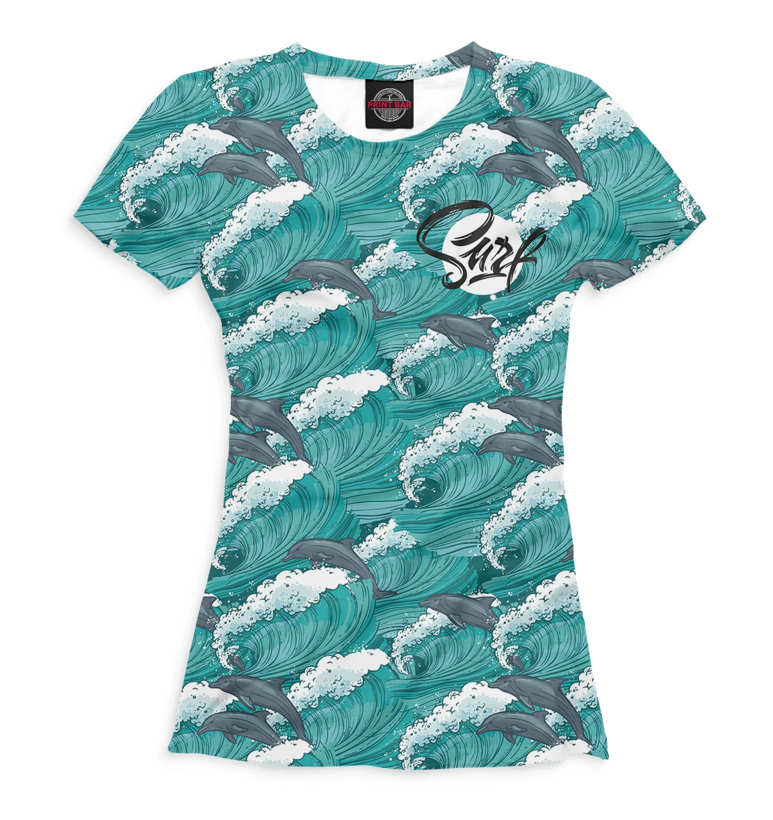 Футболка женская Dolphins (Surfing)|Футболки| |