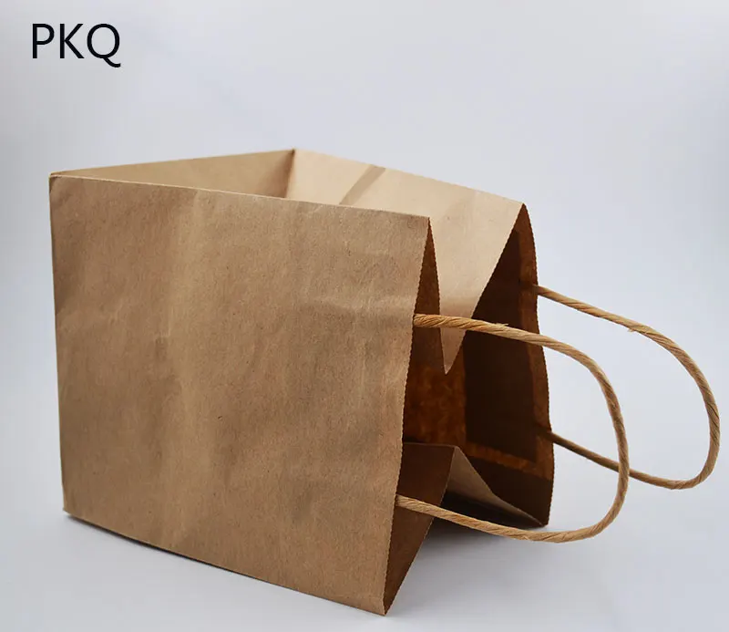 5 шт. 15x15x17 см белый/коричневый пакет из крафт-бумаги для выпечки хлеба/торт