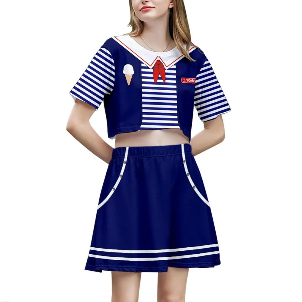 Костюм Робина очень странные дела униформа Ahoy платье футболка юбка официантки