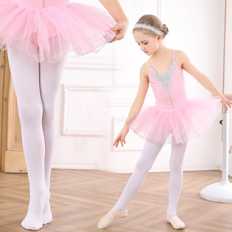 

Kids Girls Leggings Pink/White Spring Summer Toddlers Pantyhose Children Performance Exercise Dance Socks Girl Gymshark Leggings