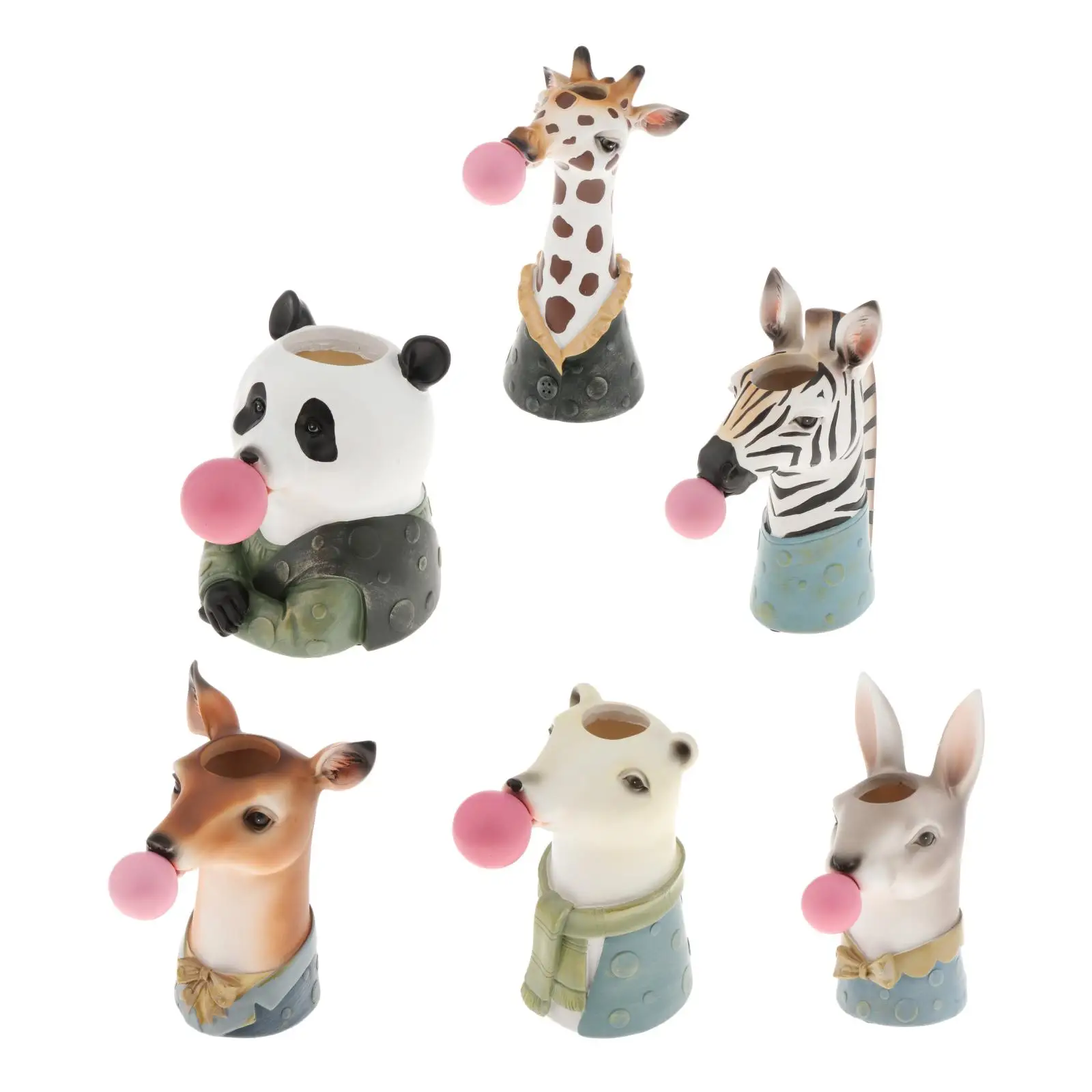 

Cute Animal Head Shaped Cartoon Home Office Decoration Succulent Vase Flower Pots