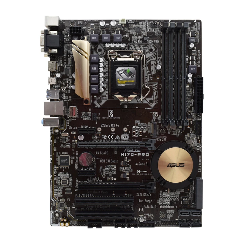 

ASUS H170-PRO смартфон с 5,5-дюймовым дисплеем, ОЗУ 64 ГБ, ПЗУ 64 ГБ, DDR4 PCI-E