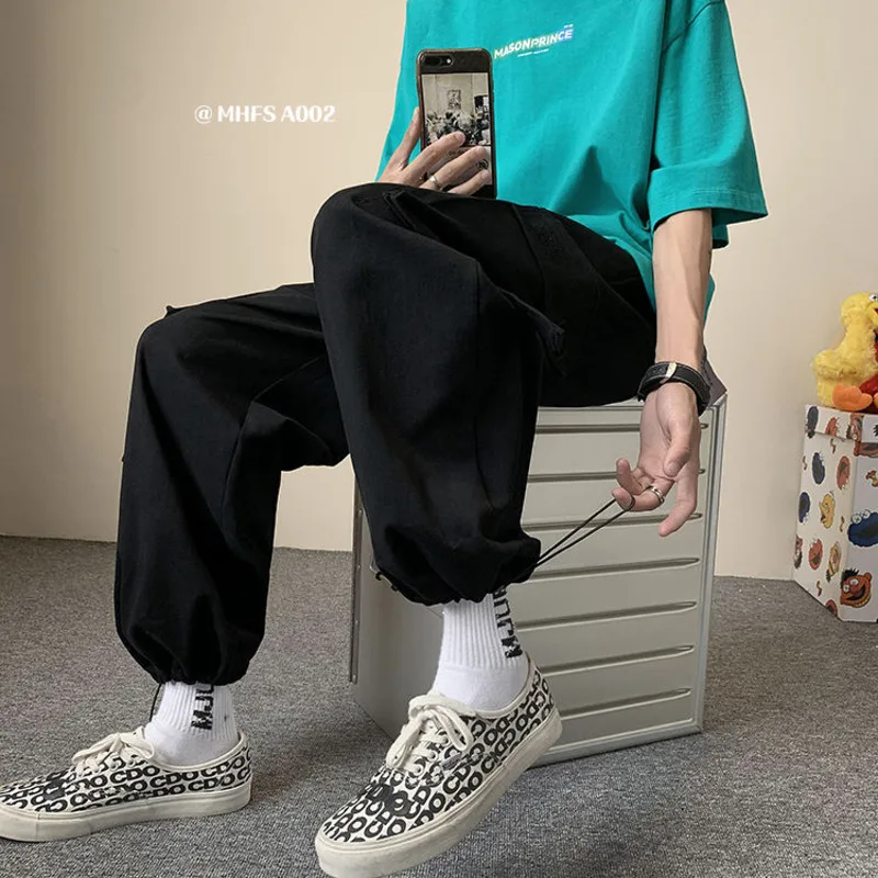 

Cargo Pants Men's Fashion Retro Multi-pocket Casual Pants Men Streetwear Loose Hip-hop Straight Pants Mens Overalls Trousers