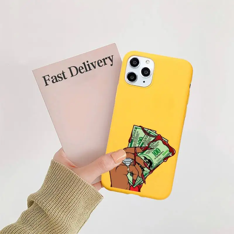 

Afro Girls Black Women Customer Phone Case Candy Color for iPhone 6 7 8 11 12 s mini pro X XS XR MAX Plus