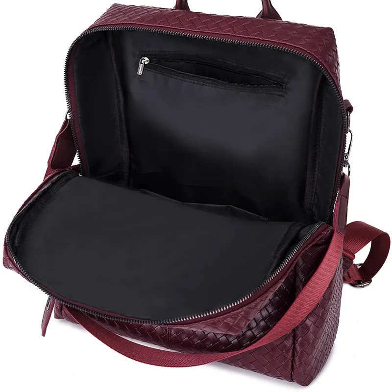 

Cross-Border AliExpress New Custom Women's Pu Backpack Fashion Casual Large Capacity Travel Backpack School Bag Fashion