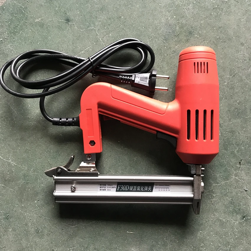 AC 220V 50HZ 1800W Electric Framing Nail Gun Straight Stapler Length 10-30mm for Home Decoration Wooden Packaging Operation | Инструменты