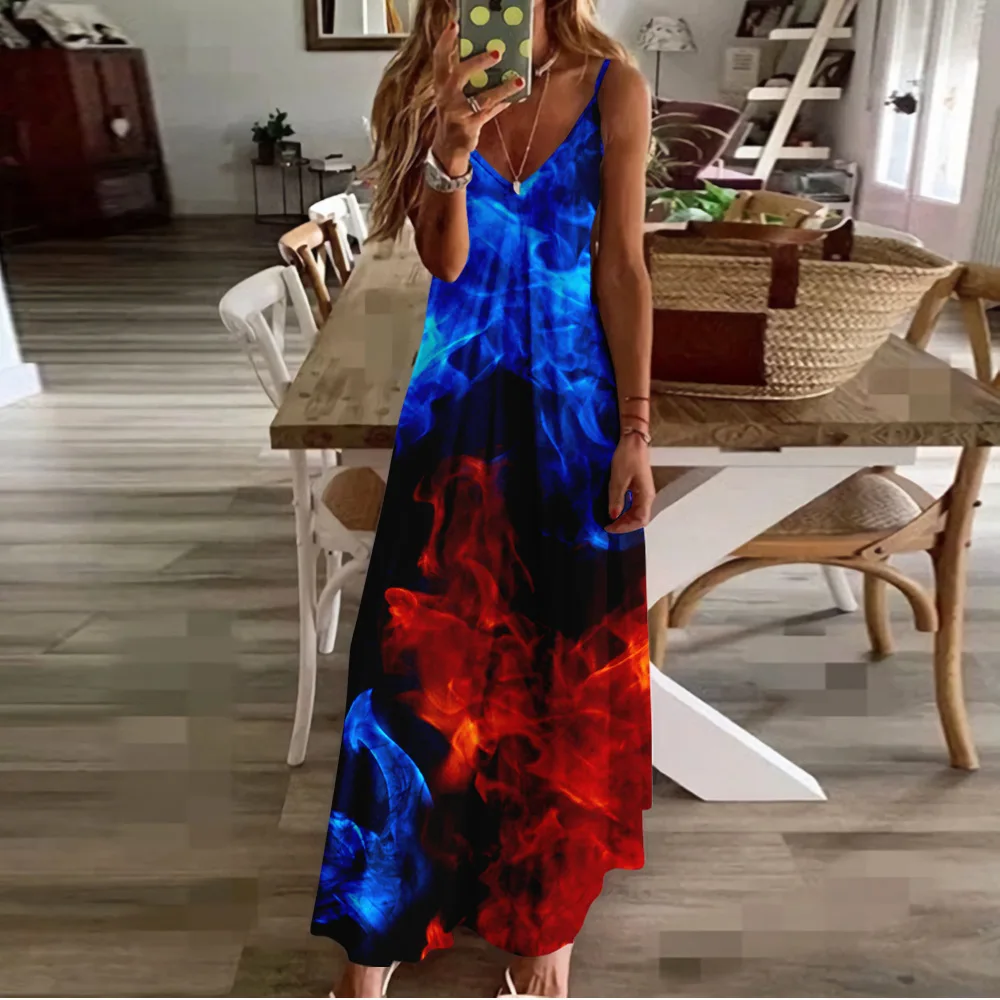 

Новое приталенное пикантное платье с дымчатым принтом и перекрестными краями, облегающая юбка на бретельках