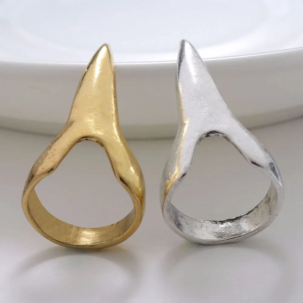 5 шт. винтажные бронзовые кольца в стиле панк-рок готика на кончик ногтя с шипами