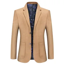 Chaqueta informal de marca de calidad para hombre, traje de Color sólido con Bolsillo grande, abrigos, primavera y otoño, nueva (4)