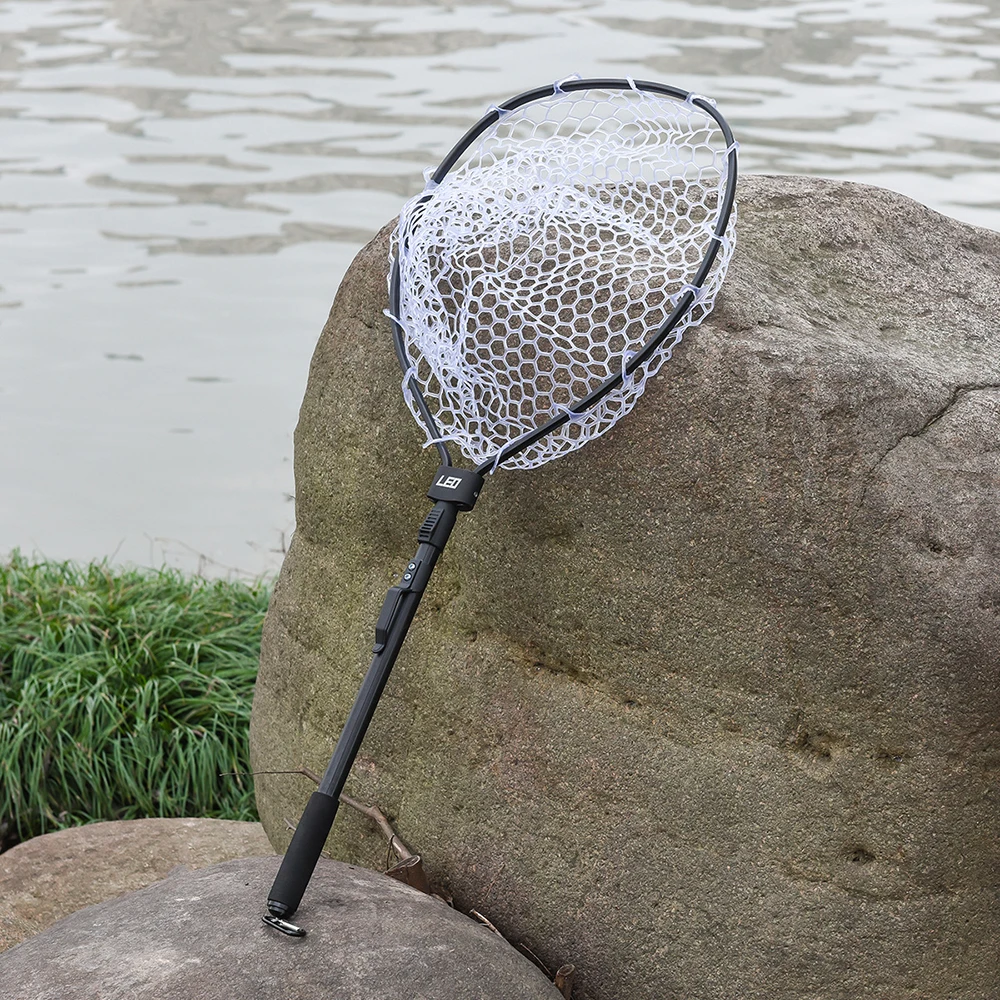 

Fly Fishing Net Portable Positioning Aluminum Alloy Fishing Net Folding Type Fishing Hand Dip Nets Pocket Fishings Accessories
