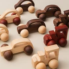 1 шт. Детские деревянные игрушки буковая древесина автомобильные блоки мультфильм Ван развивающие игрушки Монтессори детские игрушки-прорезыватели подарок ко дню рождения для новорожденного