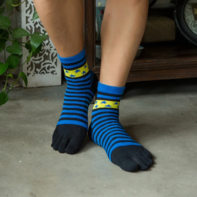 Мужские носки с 5 носками Нескользящие силиконовые спортивные для фитнеса пятью