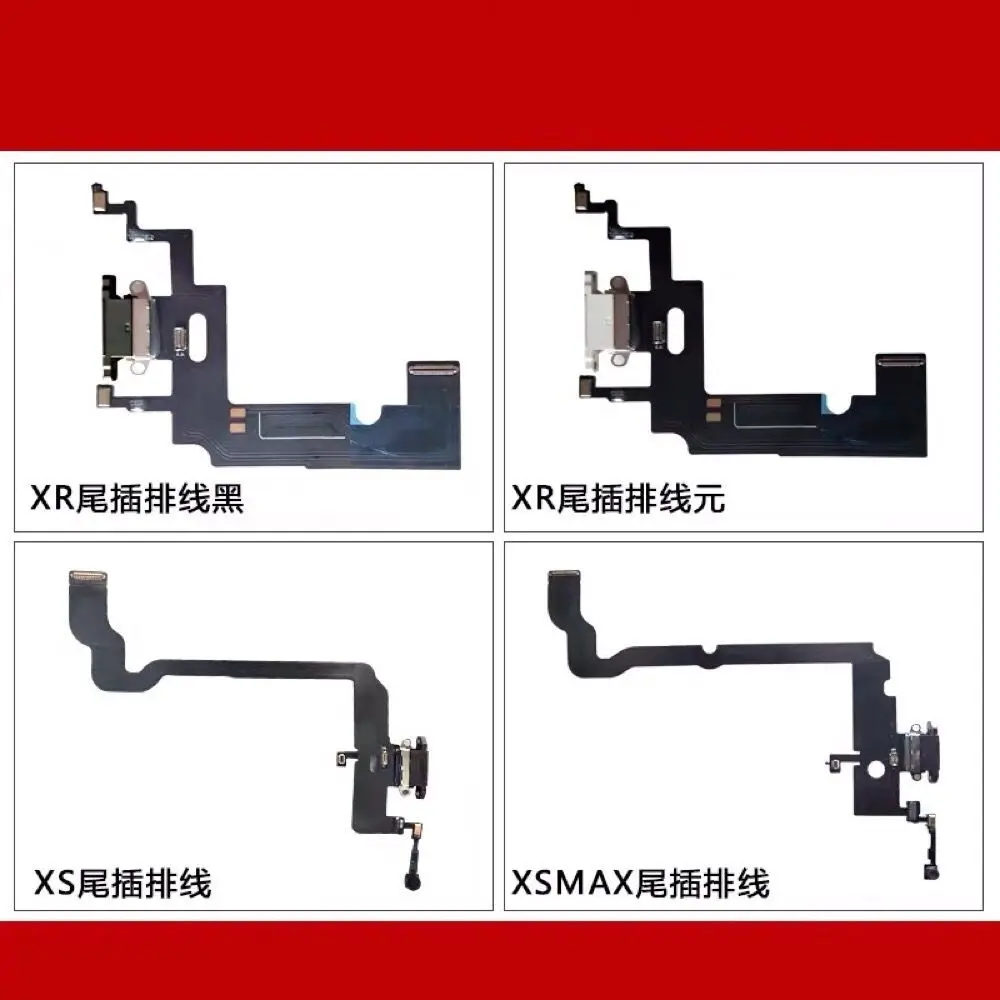 

XSmax XR XS USB Charging PCB Board Flex Cable Microphone Flashlight Headphone Jack Smartphone Replacement Original New FPC