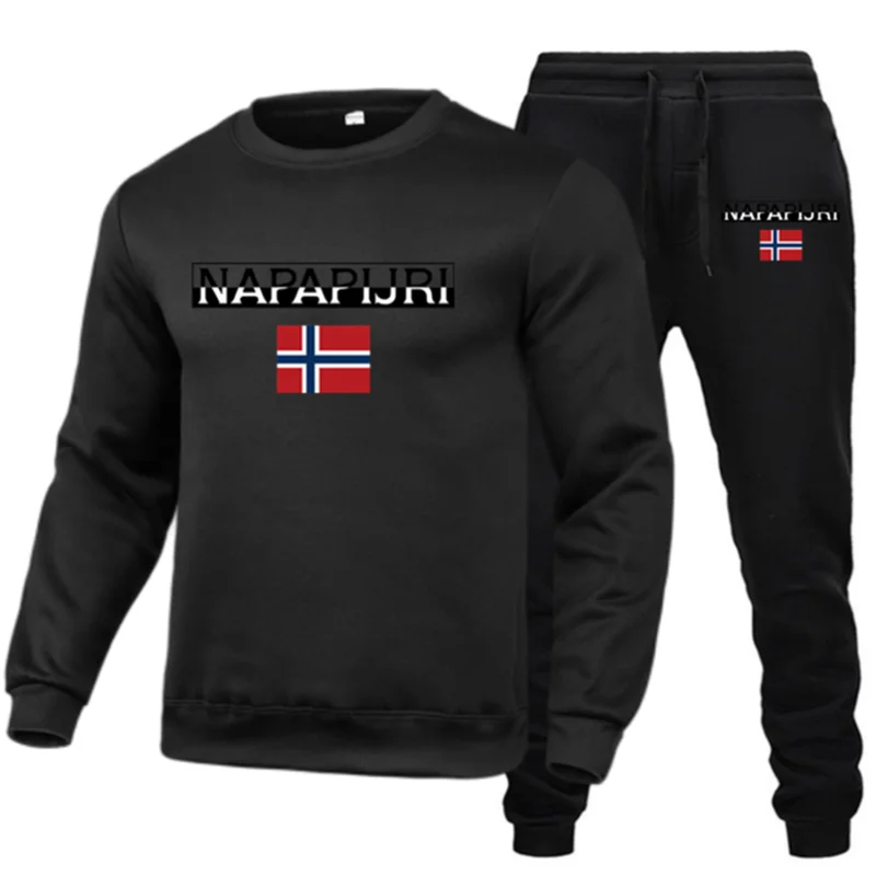 

2PCS Vest Suit Men Tracksuit Autumn Winter Mens Set Fleece Hoodie+Pants Streetwear Fashion Casual Track Suit Men Clothing