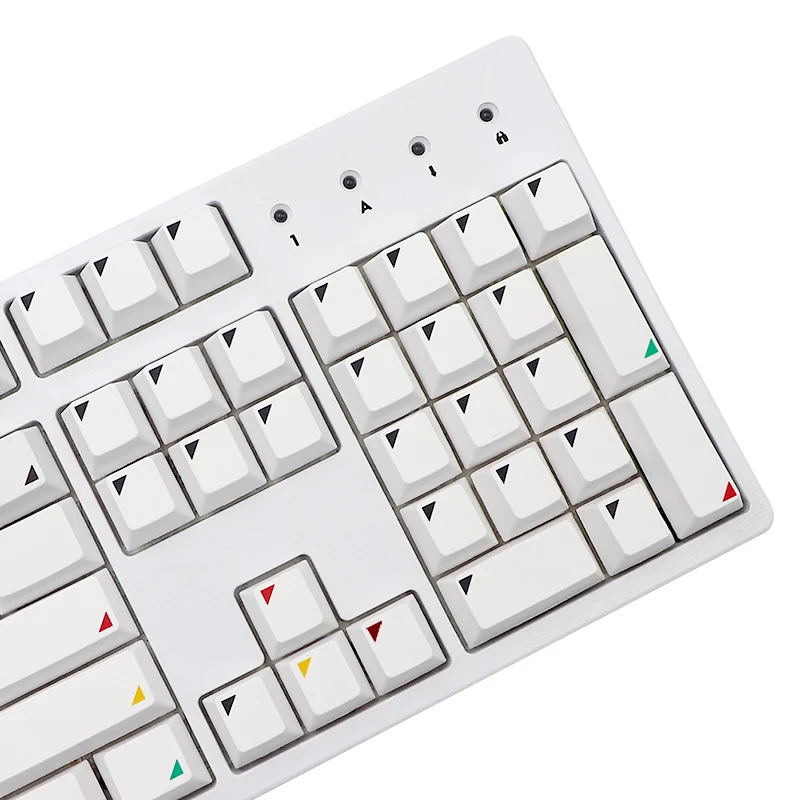 Белые колпачки клавиш GMK Pixel 132 клавиш/комплект PBT Dye Subbed с ISO Enter 6.5u пропускная