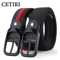 cetiri elastic canvas belt new men women high quality pin buckle belt canvas military belt luxury jeans tactical belt