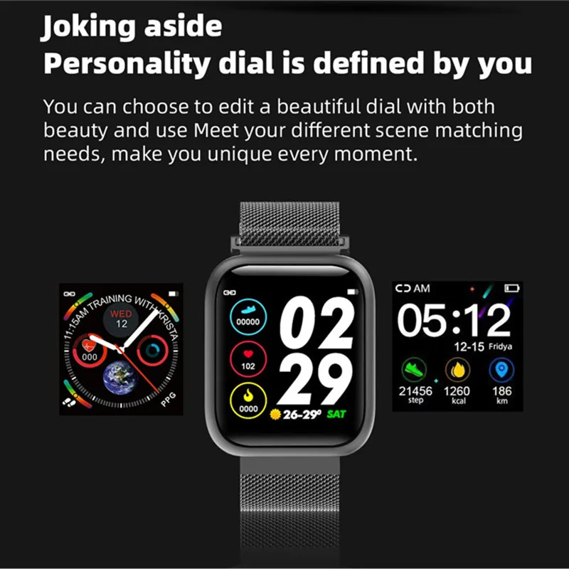 Умные часы F11 ECG PPG спортивные с цветным полноэкранным сенсорным экраном для