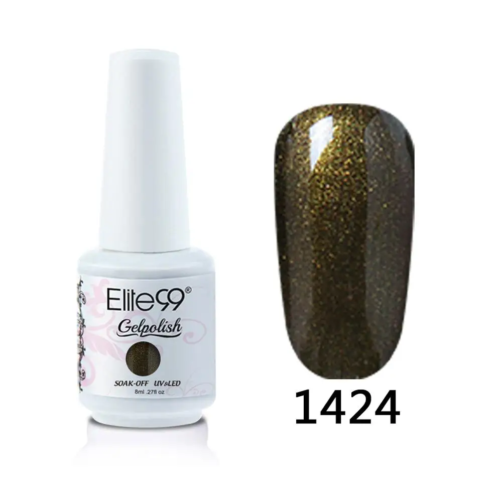 1424 Elite99 8 мл Гель-лак для ногтей Vernis Полупостоянный лак для ногтей УФ-гель лак для ногтей эмаль для маникюра Лак для ногтей - Цвет: 1424