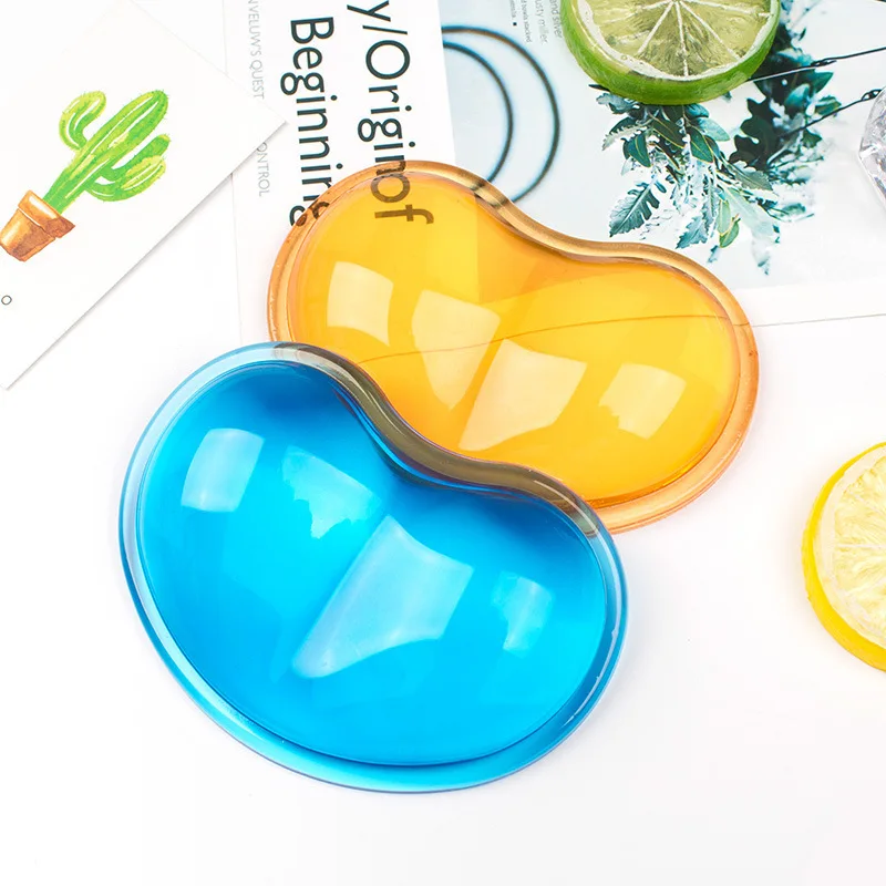 Силиконовая подушка для мыши в форме сердца с прозрачными кристаллами