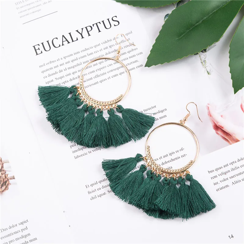 Новые серьги ручной работы с кисточками для женщин этнические большие висячие