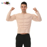 eraspooky funny muscle man cosplay mens muscle suit tunic halloween costume for adult novelty christmas party fancy dress