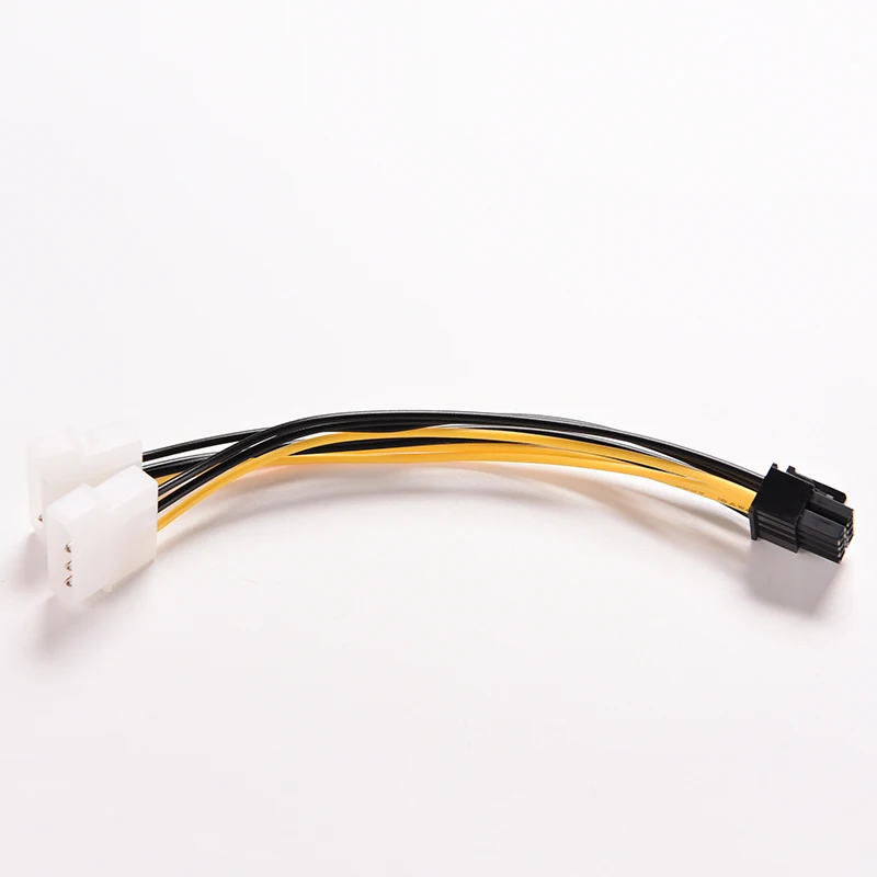 

16cm 8 Pin PCI Express Male To Dual LP4 4Pin Molex IDE PCI-E graphic Video Card Power Cable Adapter