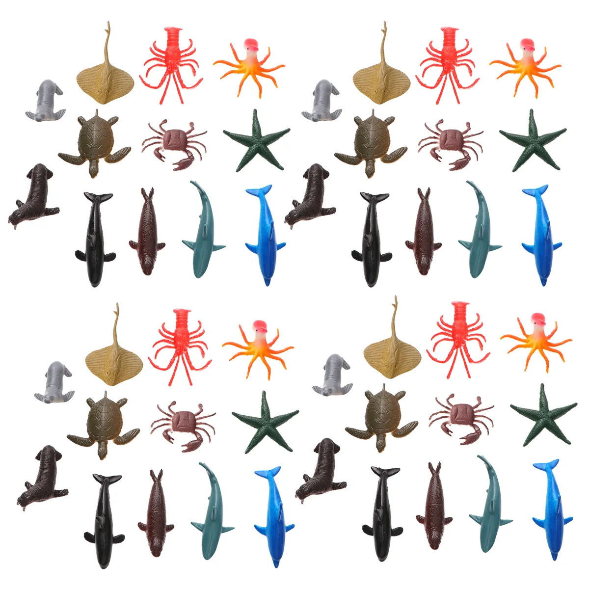 

3 комплекта/36 шт., реалистичные игрушки в вечерние морских животных