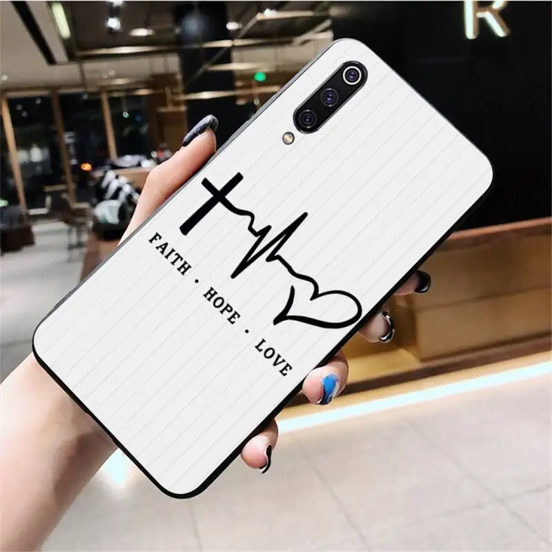 Простой силиконовый черный чехол с надписью Love Hope Faith для Huawei Honor 30 20 10 9 8 8x 8c v30 Lite