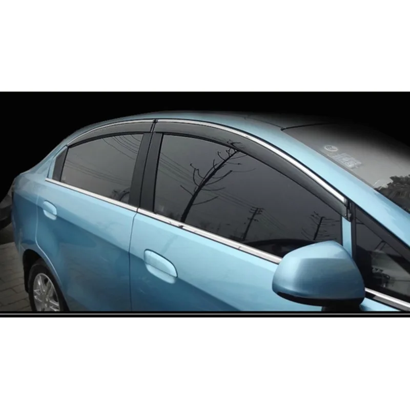 High quality 4 Piece Injection molding trim vent shade rain sun wind deflector window visor for Sail 2010-2014 2015-2017 | Автомобили и