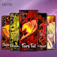 anime logo fairy tail soft cover for samsung galaxy s21 s20 fe s10 plus s9 s8 note 20 ultra 5g 10 9 fitted cases phone coque