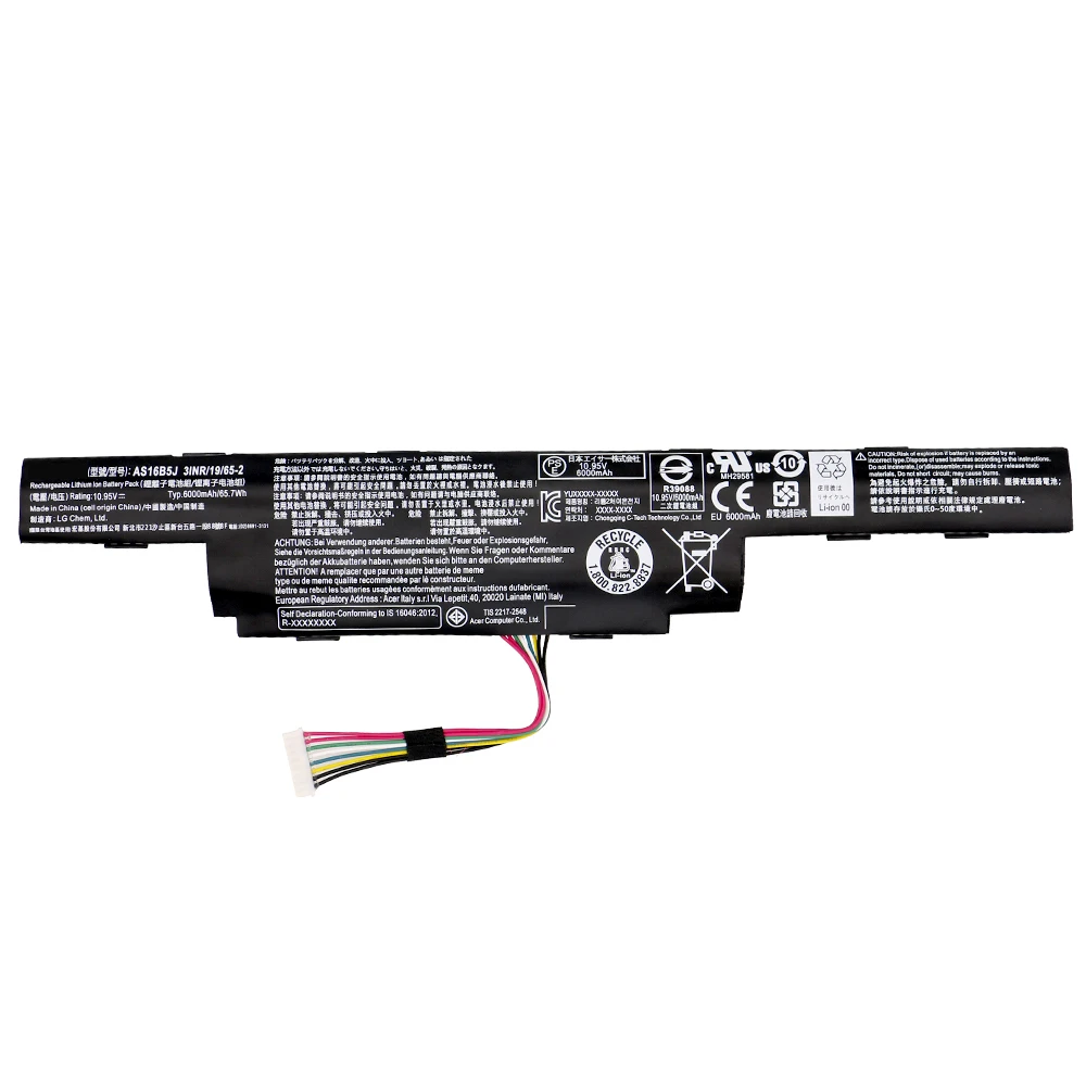 Аккумулятор для ноутбука AS16B5J AS16B8J 65.7Wh 6000 мАч Acer Aspire 3 icr19/66 2 100% новые батареи PLUS +