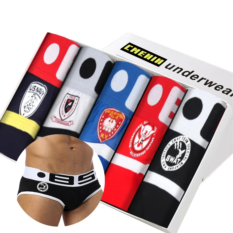 5 шт. мужское нижнее белье боксеры Cueca мужские хлопок трусы дышащие шорты Мужская