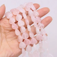 natural semi precious stone beads heart rose quartz for diy jewelry making necklace earring bracelet handmade