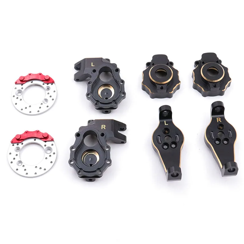 Brass Axis Steering Cup Cover Brake Caliper Front Hub Carrier for 1/10 RC Crawler Car Traxxas TRX4 TRX-4 | Игрушки и хобби