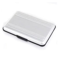 2pcs convenient to carry aluminum memory card box with 16 compartments 88 for micro sd sd sdhc sdxc card storage bracket